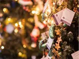Pickle ornament on a tree
