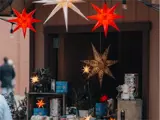 Star lamps and metal candle holders