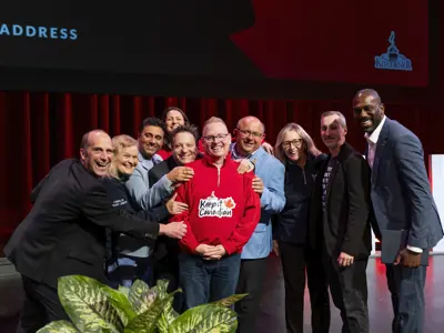 City council posing for group photo at event