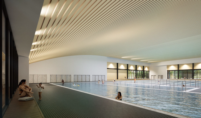 Rendering of pool in new recreation facility