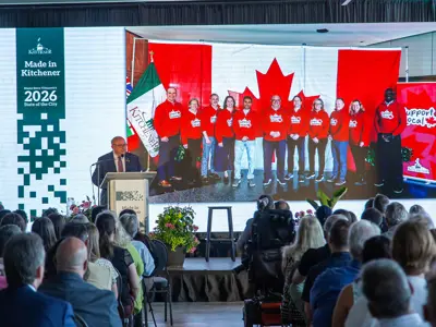 The Mayor delivering his State of the City speech