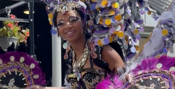 Person in Caribana costume